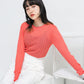 rib sheer top (orange) *JP