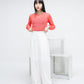 rib sheer top (orange) *JP