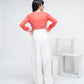 rib sheer top (orange) *JP