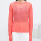 rib sheer top (orange) *JP