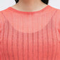 rib sheer top (orange) *JP