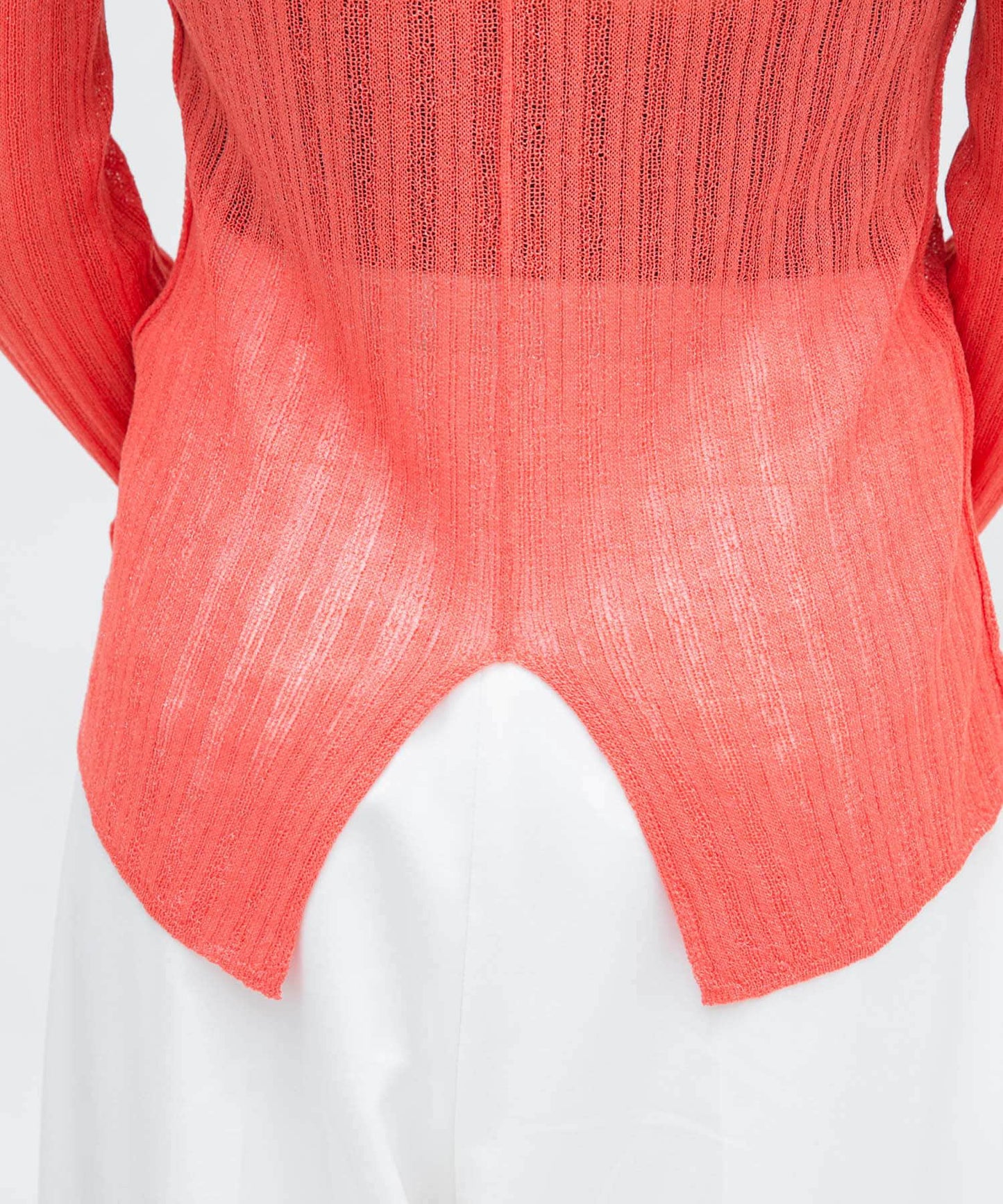 rib sheer top (orange) *JP