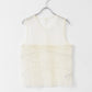 ruched tulle tank top (ivory) *JP