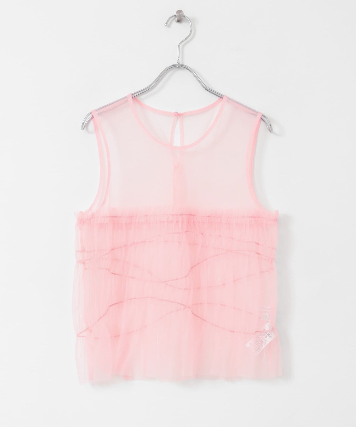 ruched tulle tank top (flamingo) *JP