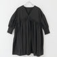 volume gathered mini dress (black) *JP