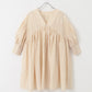 volume gathered mini dress (beige) *JP