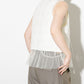 ruched tulle tank top (ivory) *JP