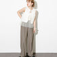 ruched tulle tank top (ivory) *JP