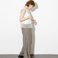 ruched tulle tank top (ivory) *JP