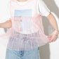 ruched tulle tank top (flamingo) *JP