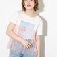 ruched tulle tank top (flamingo) *JP