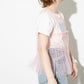 ruched tulle tank top (flamingo) *JP