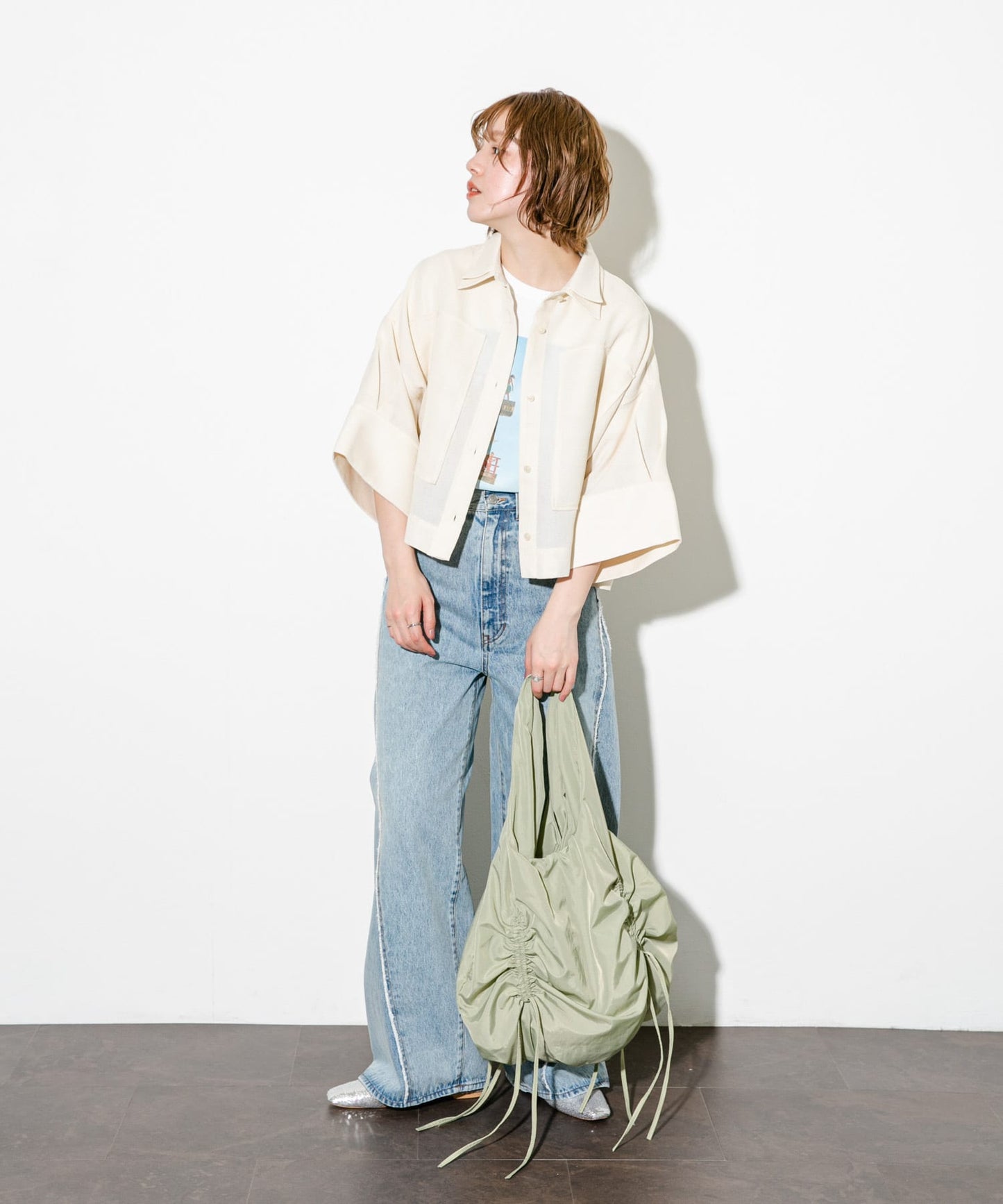 design balloon bag (khaki) *JP