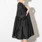 volume gathered mini dress (black) *JP