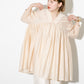 volume gathered mini dress (beige) *JP