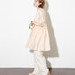 volume gathered mini dress (beige) *JP