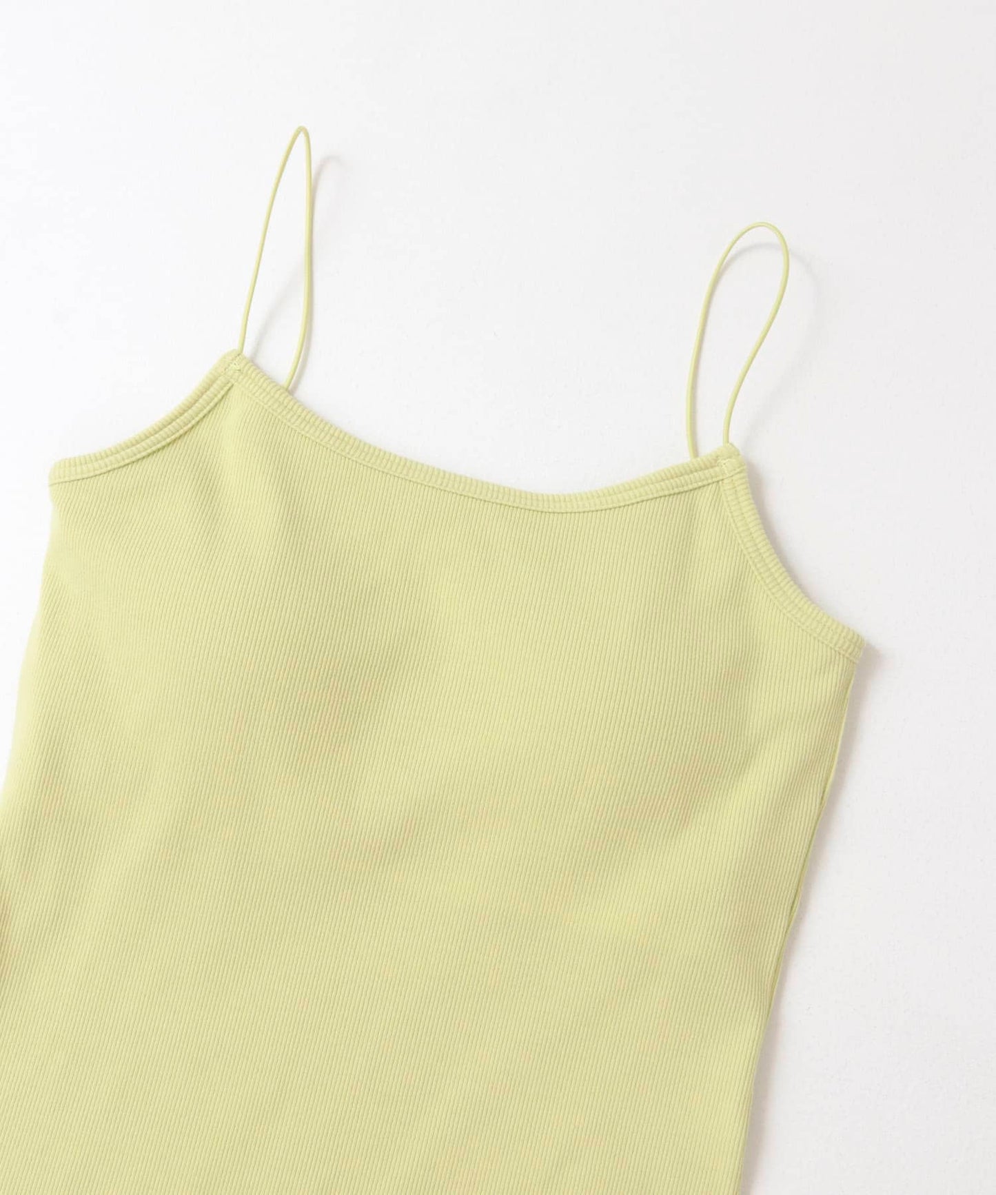 strap cami with cups (yellow green) *JP