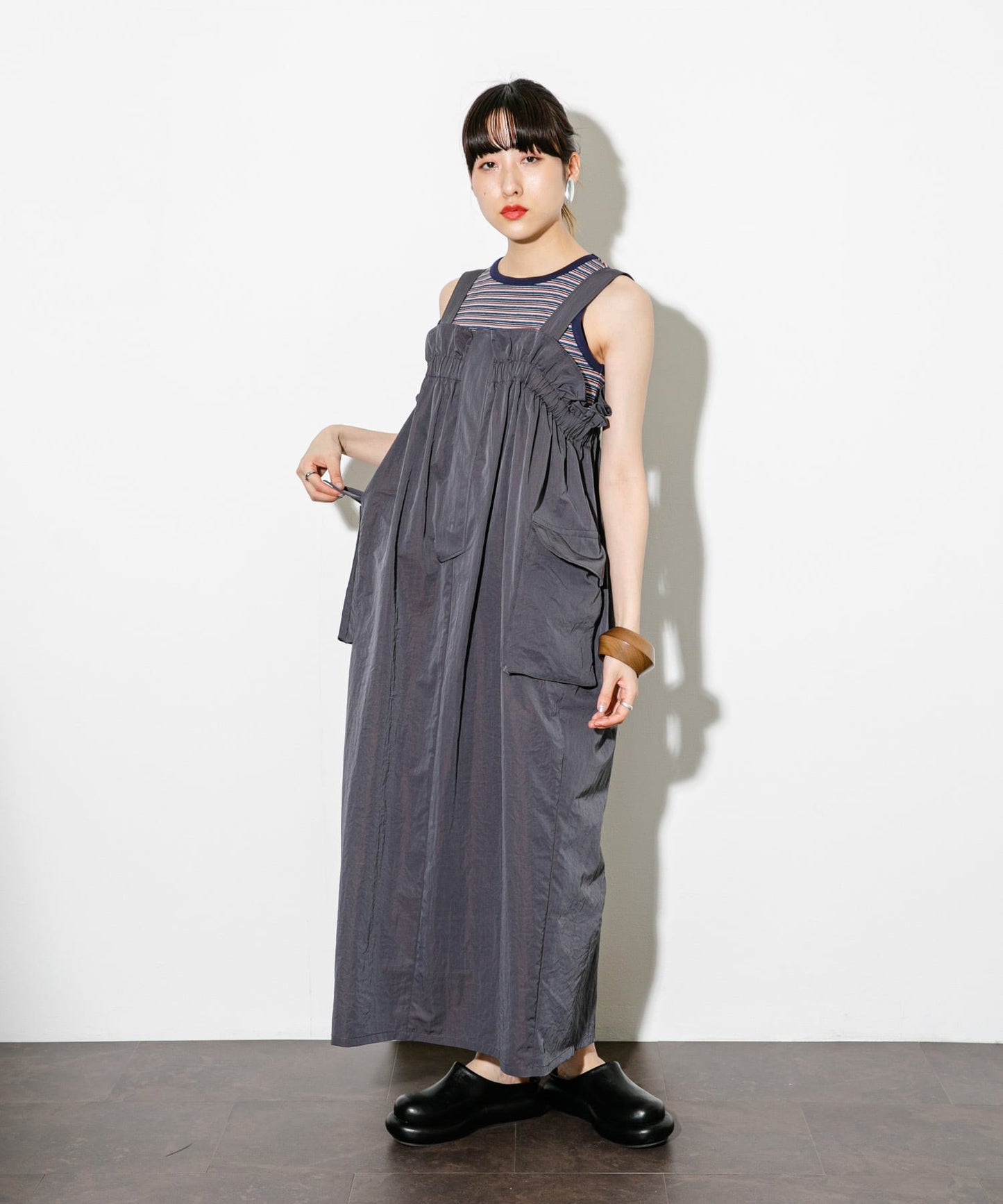 military ruffle ops (charcoal) *JP