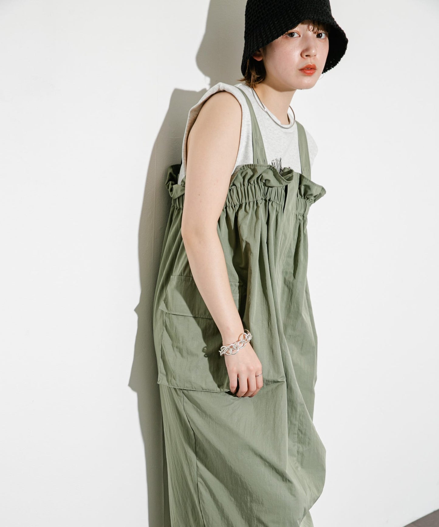 military ruffle ops (khaki) *JP