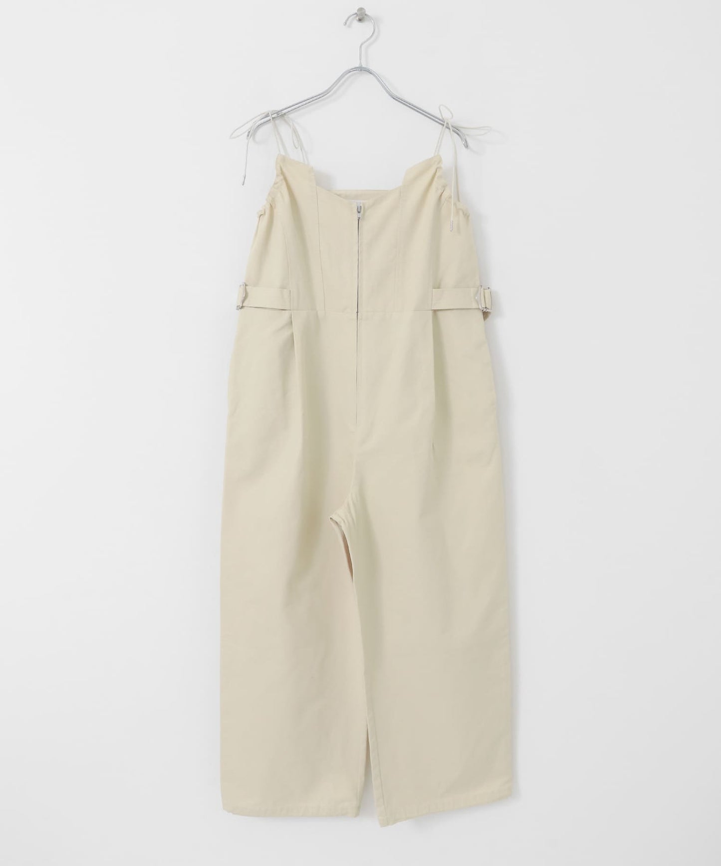 waist belt drawcord overalls (beige) *JP