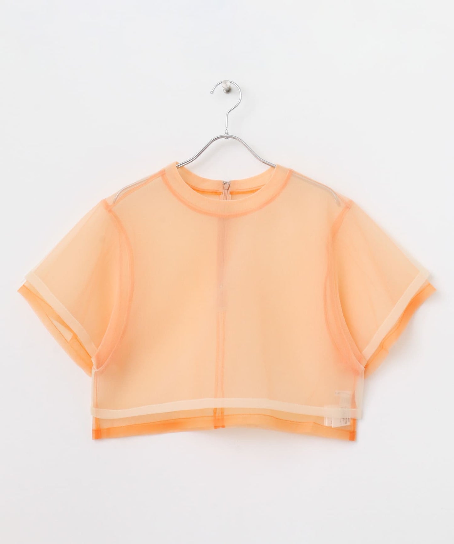 layered sheer top (orange) *JP