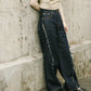 cut-off wide denim (indigo) *JP