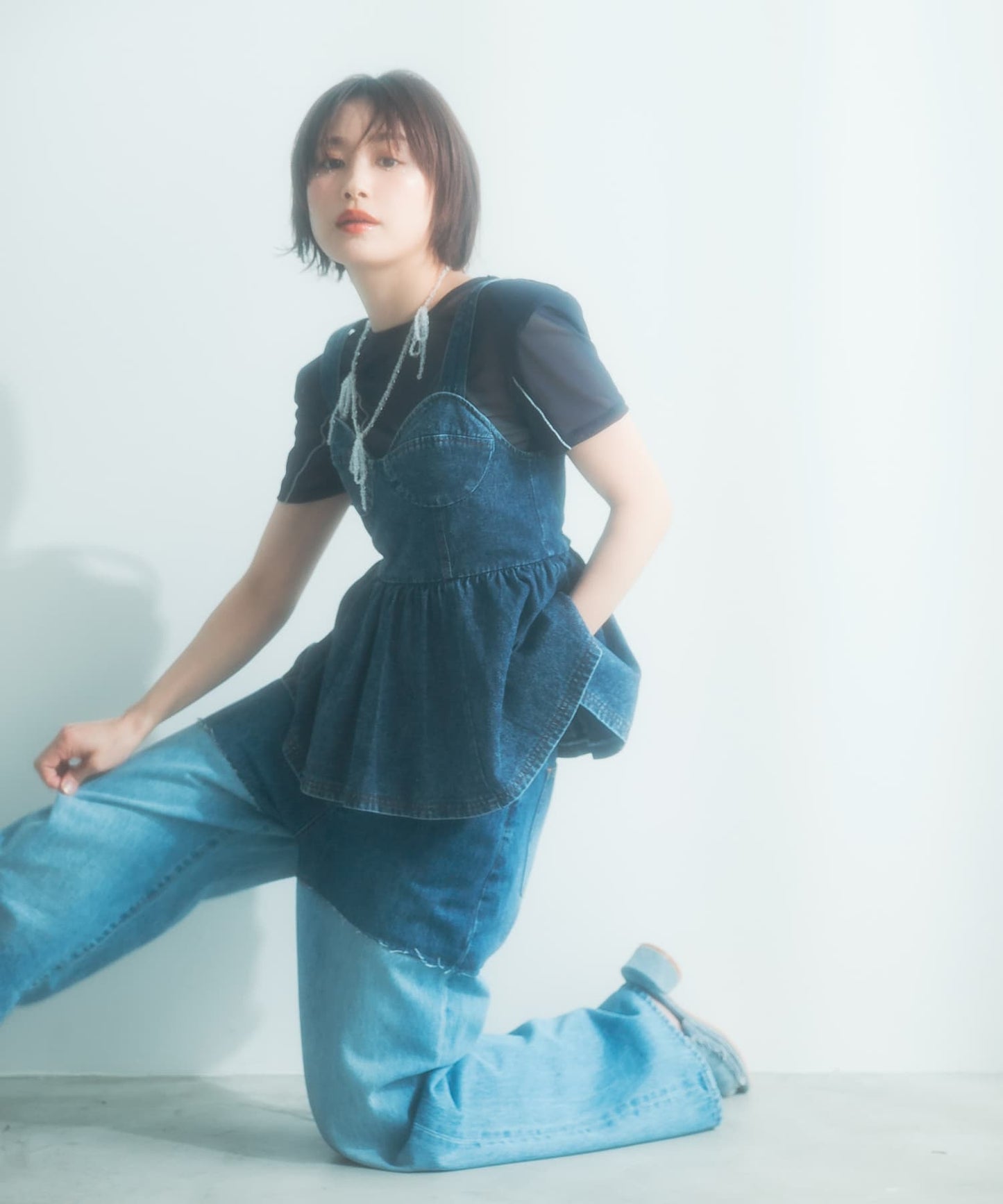 『高橋愛×KBF』denim bustier (blue) *JP