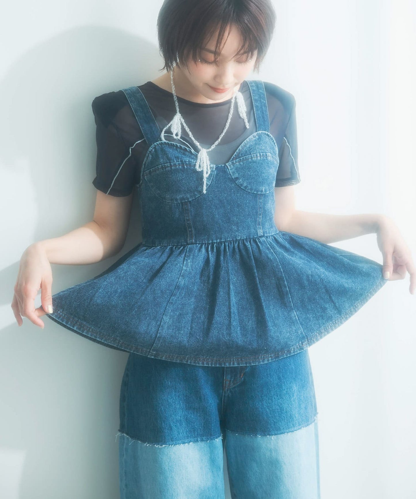 『高橋愛×KBF』denim bustier (blue) *JP