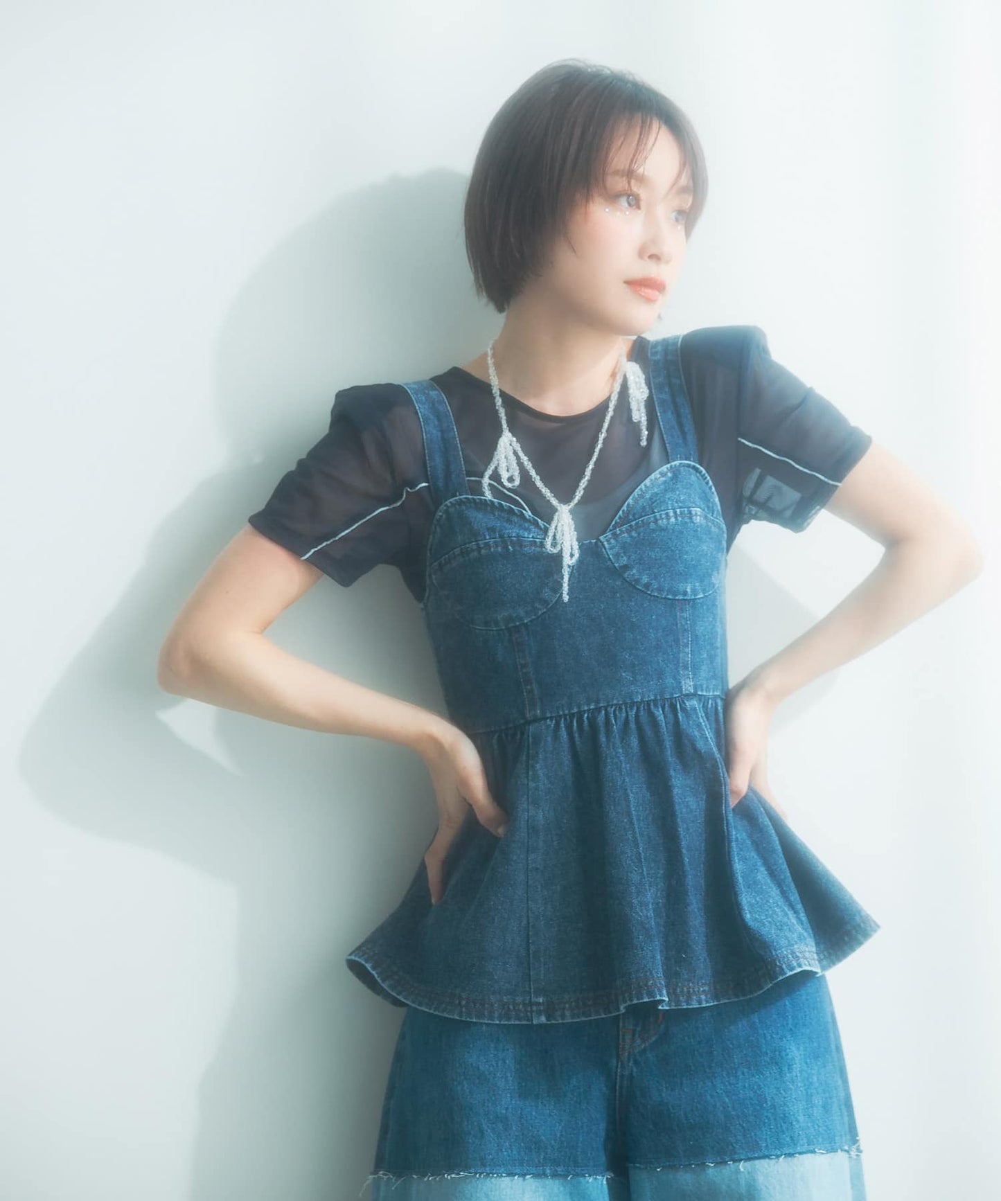 『高橋愛×KBF』denim bustier (blue) *JP