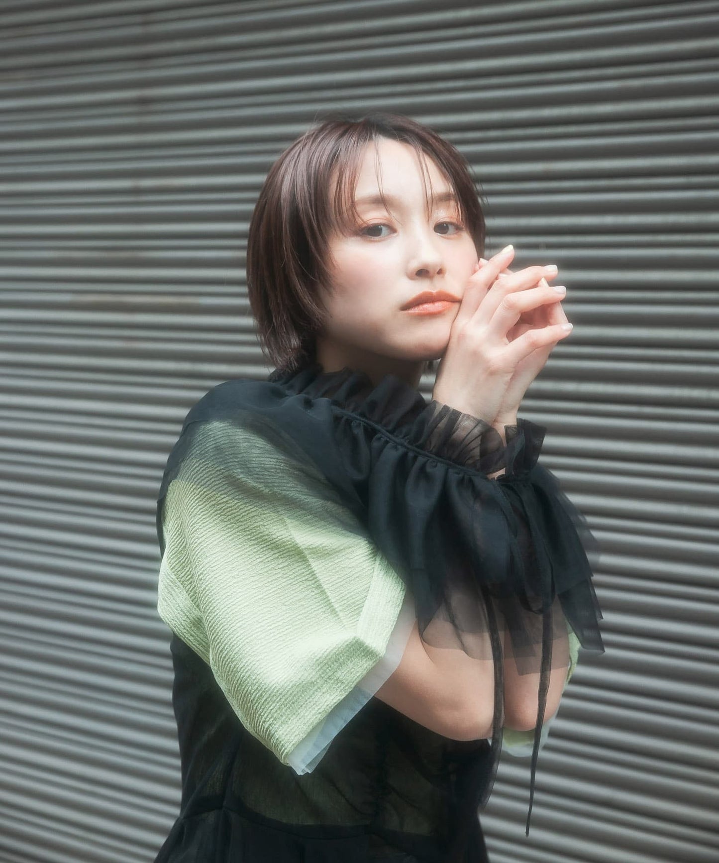 『高橋愛×KBF』frilled tulle dress (black) *JP