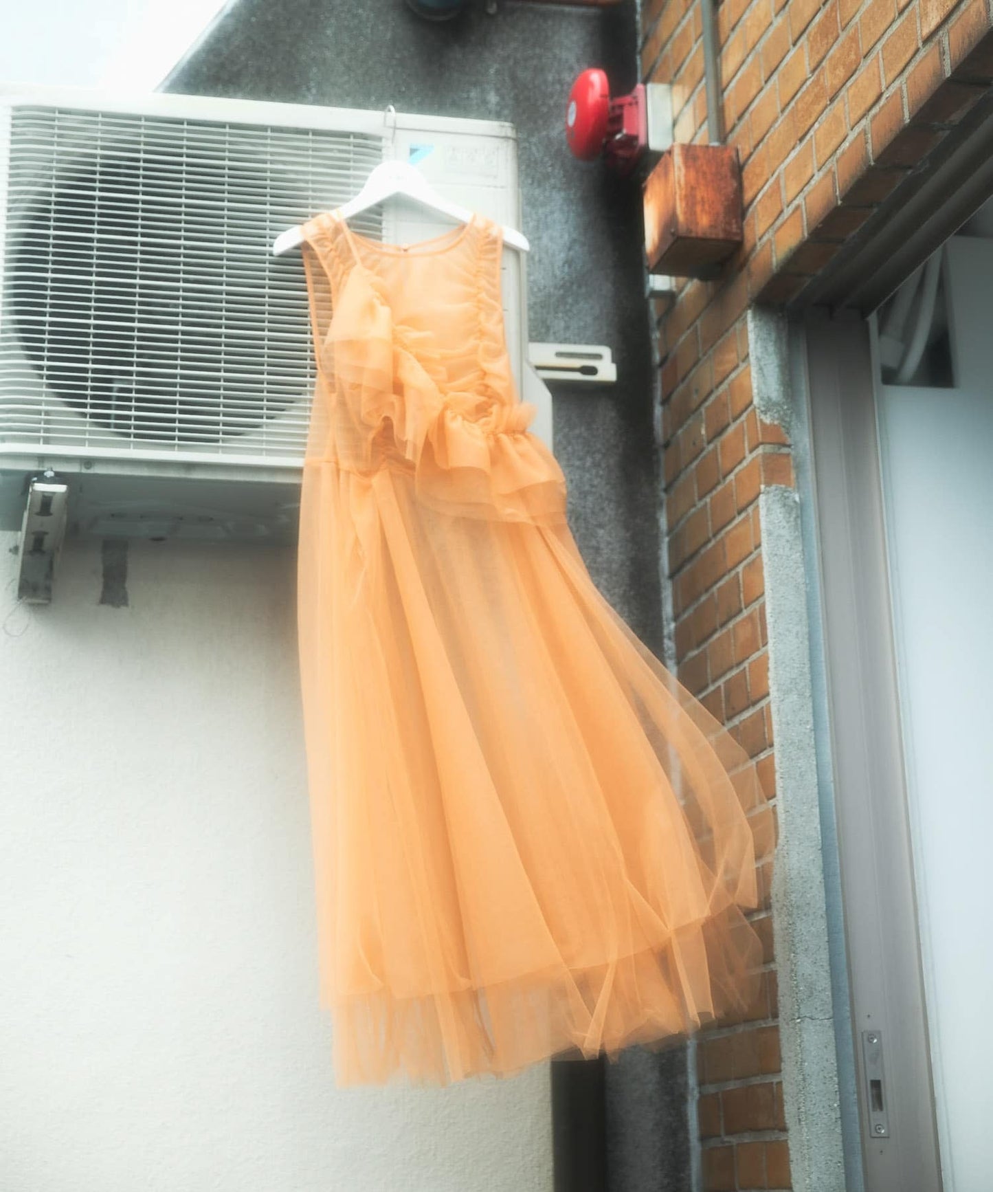 『高橋愛×KBF』frilled tulle dress (apricot) *JP