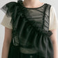 『高橋愛×KBF』frilled tulle dress (black) *JP