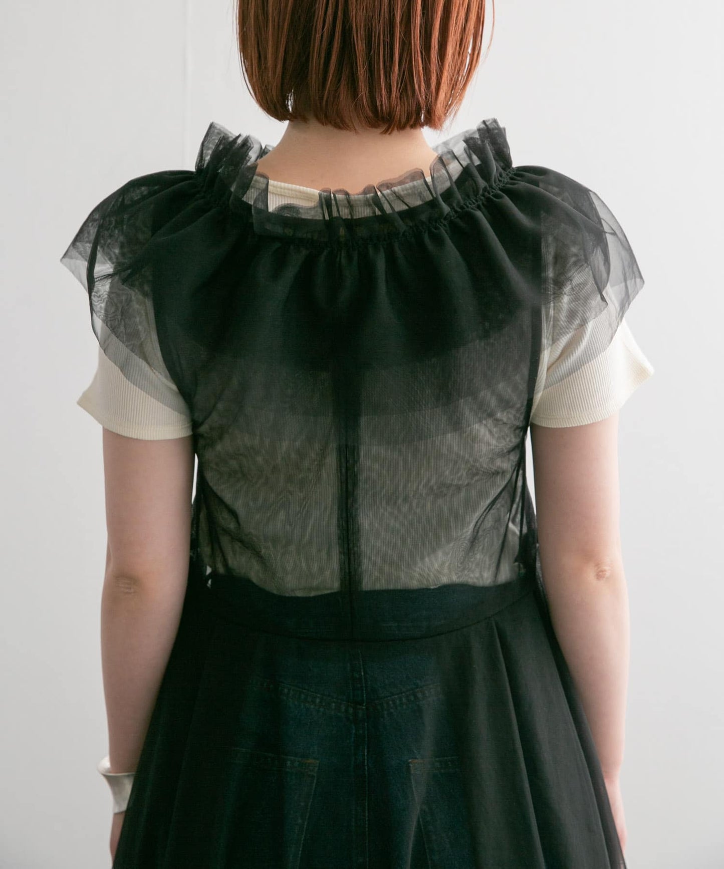 『高橋愛×KBF』frilled tulle dress (black) *JP