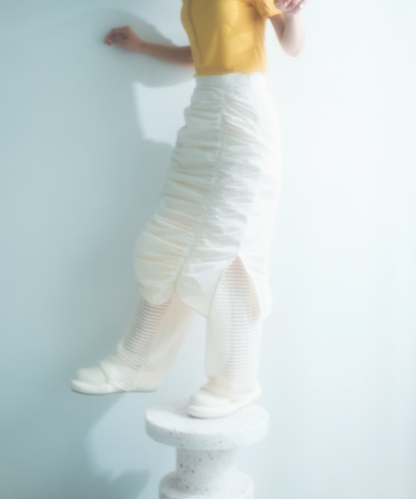 『高橋愛×KBF』shirred skirt pants set (ivory) *JP