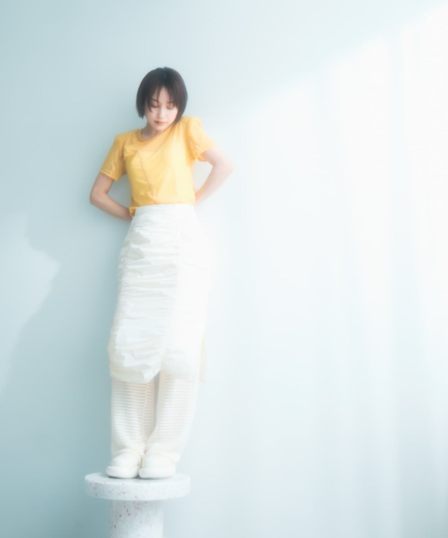 『高橋愛×KBF』shirred skirt pants set (ivory) *JP