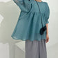 sheer boucle blouse (blue) *JP