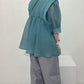 sheer boucle blouse (blue) *JP