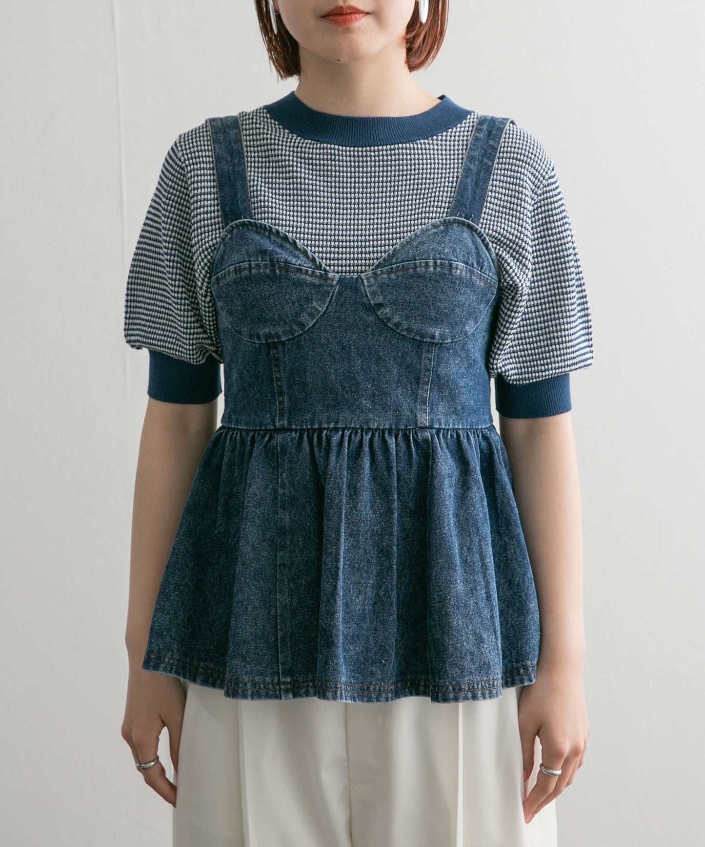 『高橋愛×KBF』denim bustier (blue) *JP