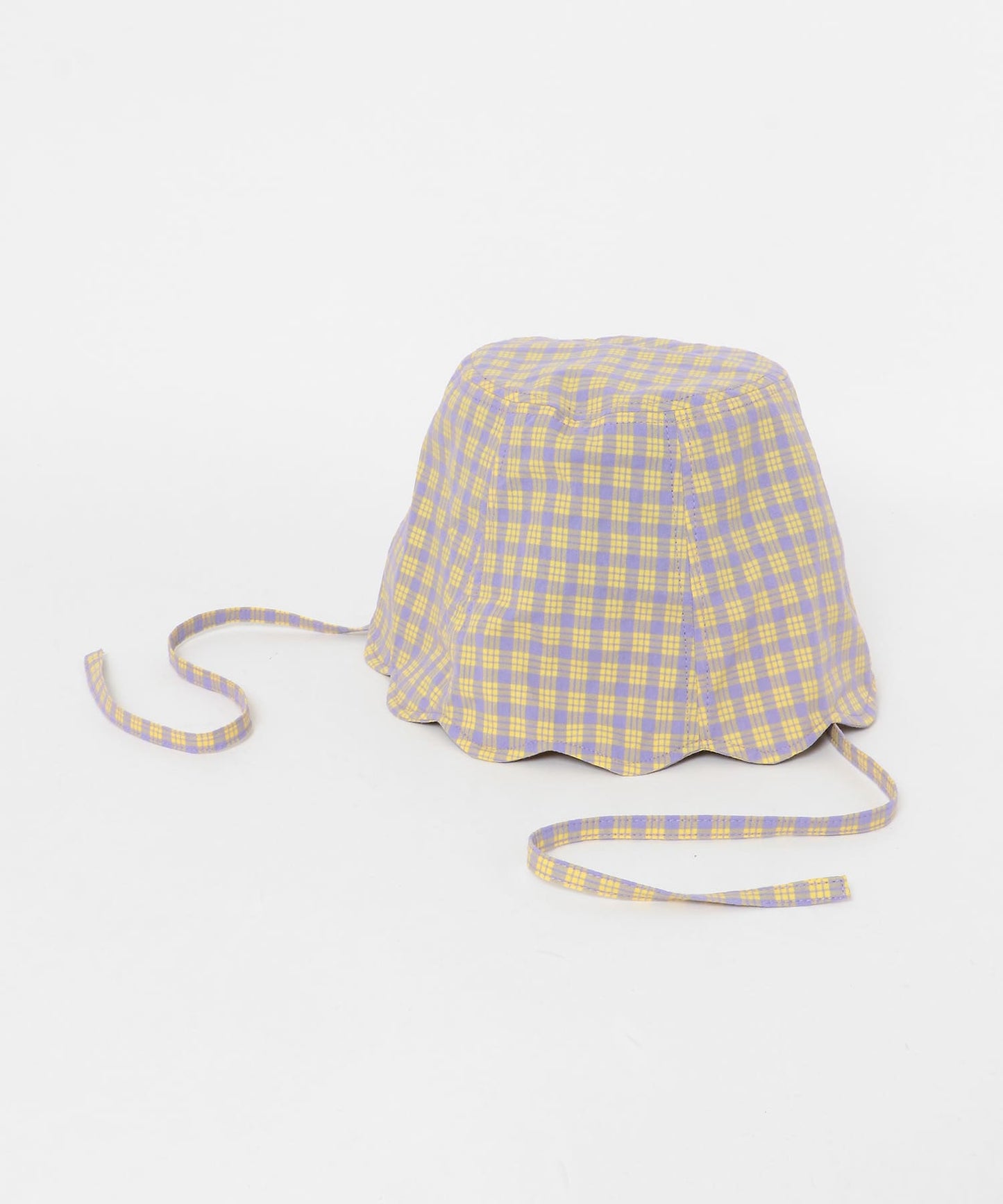 check ribbon bucket hat (yellow) *JP