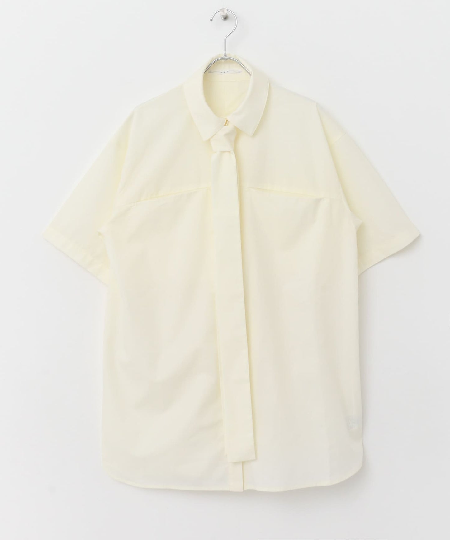 tie set long shirt (white) *JP