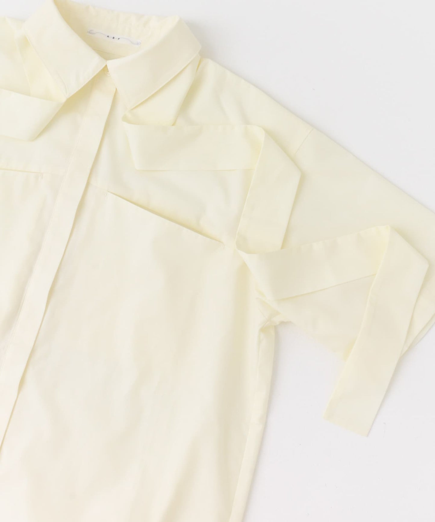 tie set long shirt (white) *JP