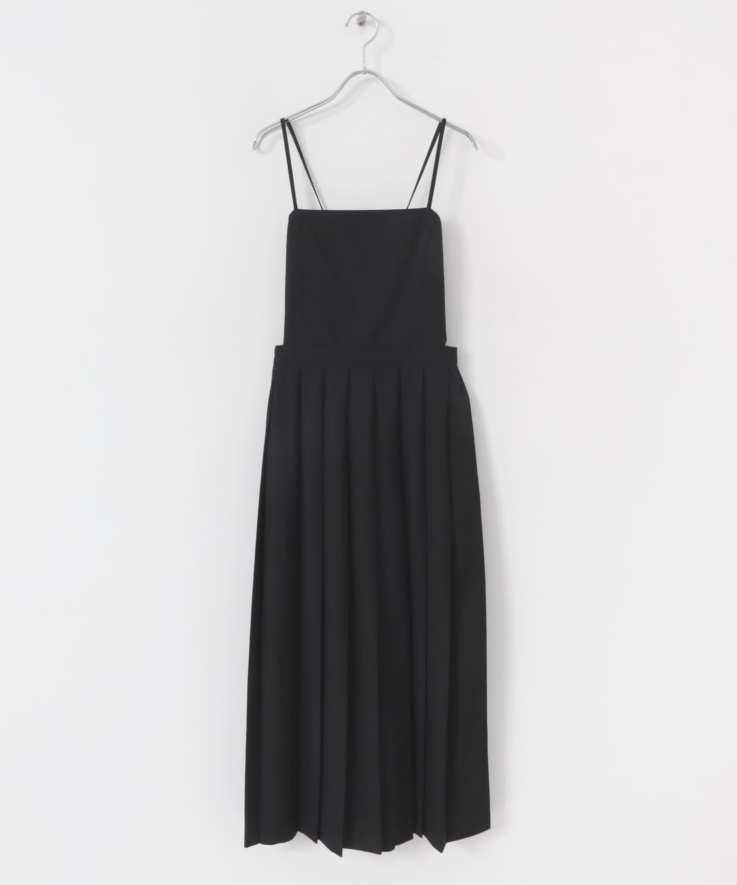 pleated camisole dress (black) *JP