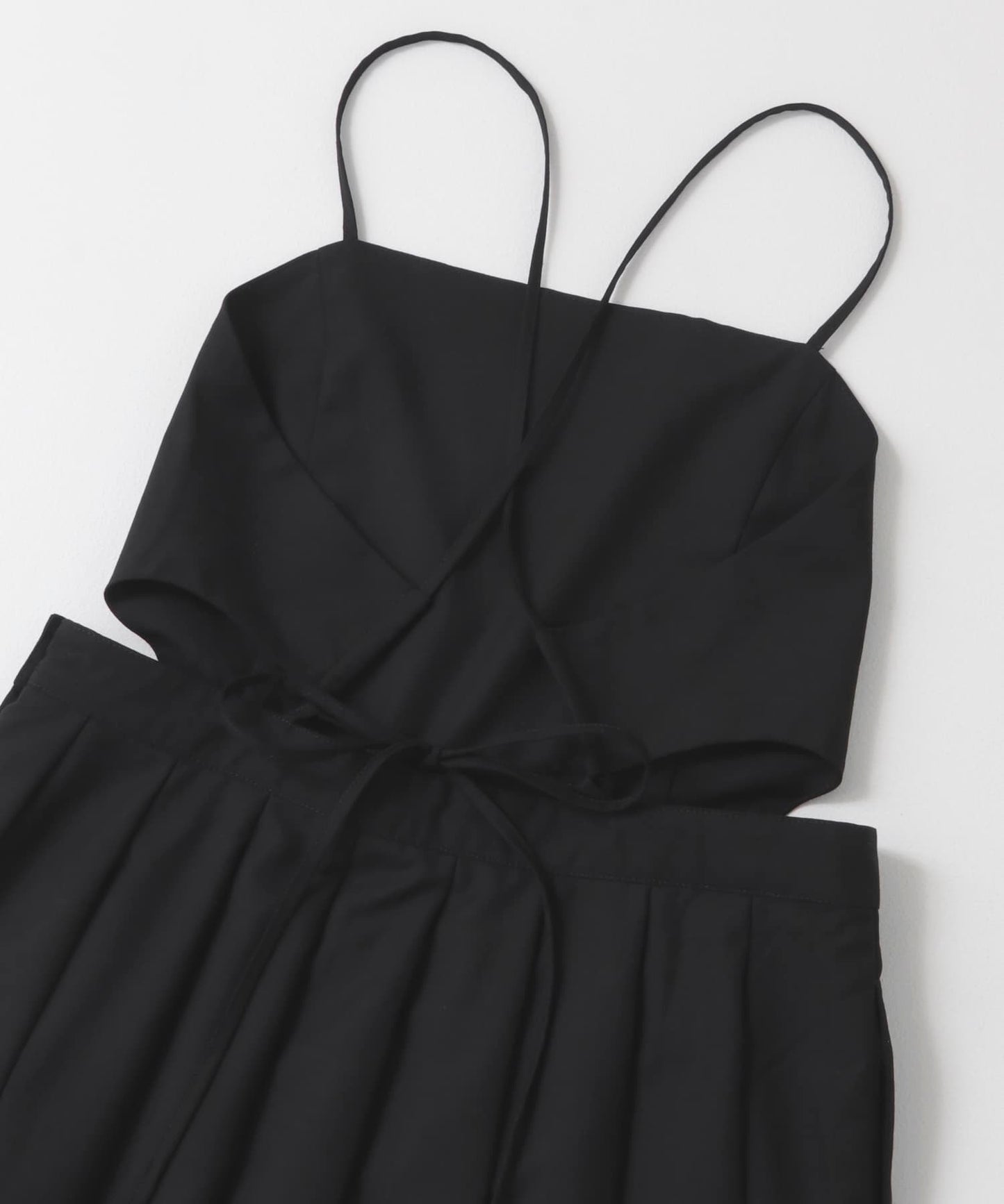 pleated camisole dress (black) *JP