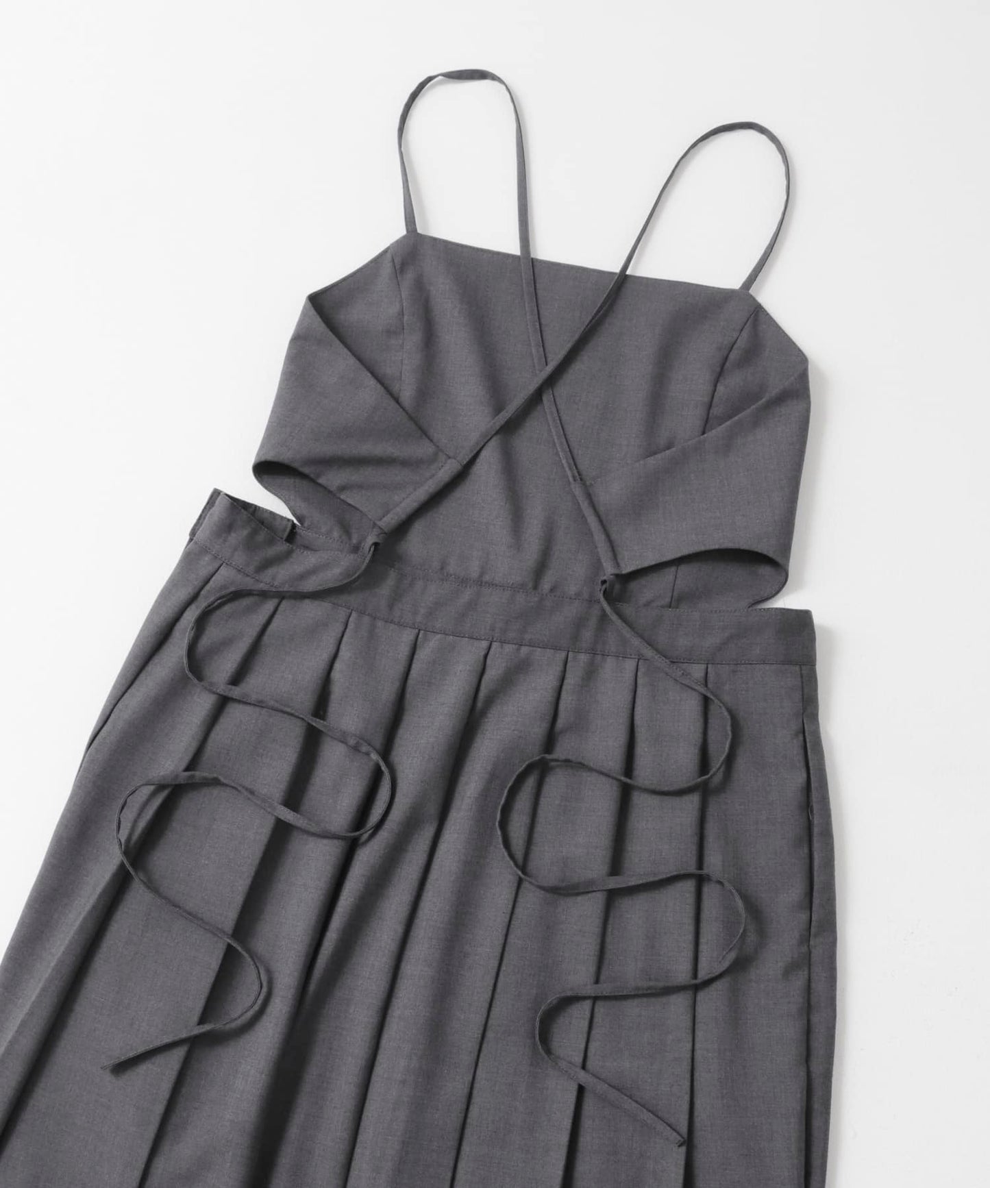 pleated camisole dress (grey) *JP