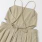 pleated camisole dress (beige) *JP