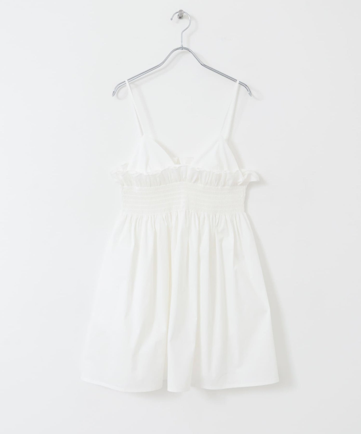 shirred mini dress (white) *JP