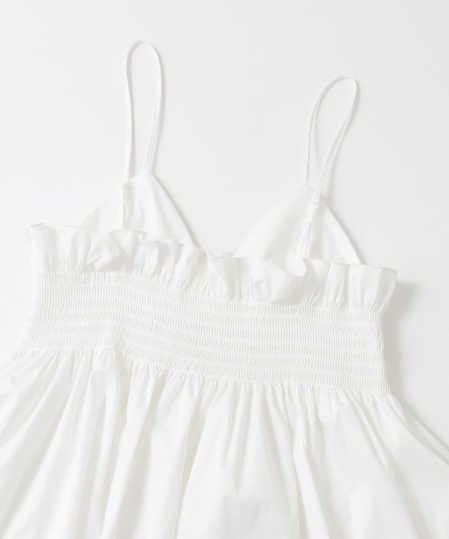 shirred mini dress (white) *JP