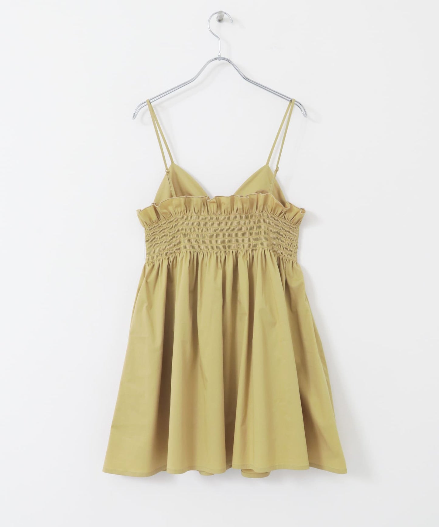 shirred mini dress (beige) *JP