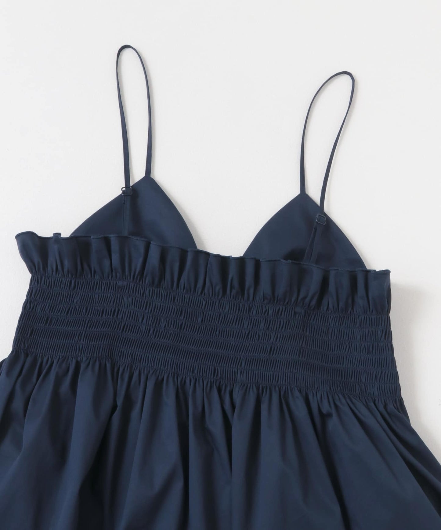 shirred mini dress (navy) *JP