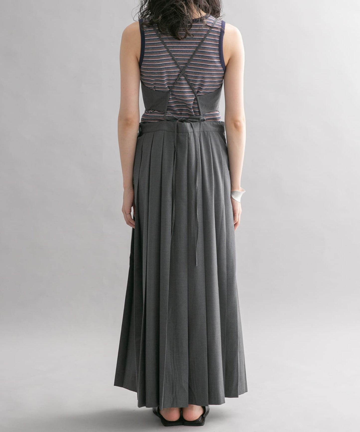 pleated camisole dress (grey) *JP